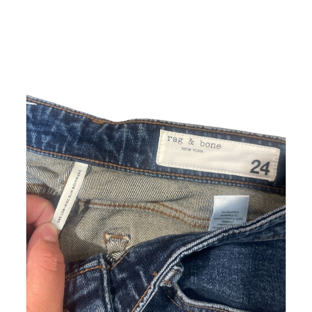 New with tags Rag & bone Dre Mid Rise Slim Leg Jeans in Chelsea Size 24 - Picture 2 of 8